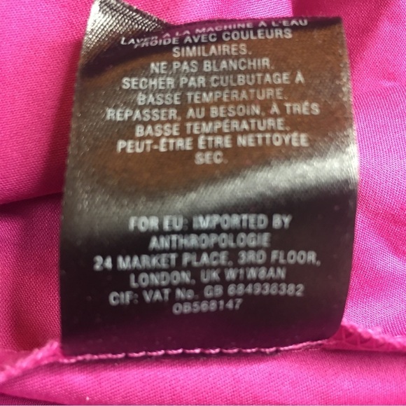 New Maeve Mona Off Shoulder Dress from Anthropologie Raw Hem Size Small Fuchsia - Picture 6 of 7